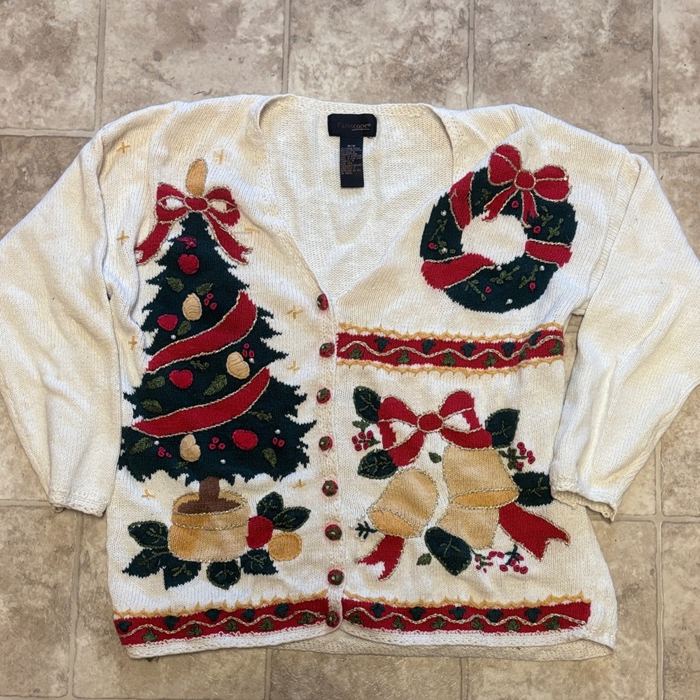 Vintage Ugly Christmas Sweater medium large